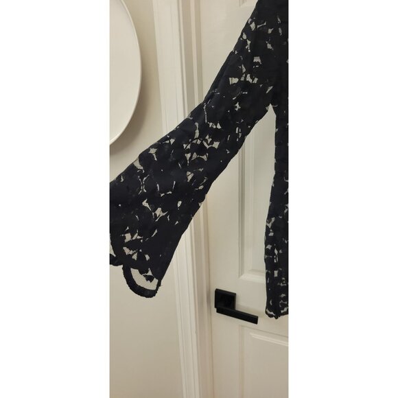 J. Valdi black lace swimsuit coverup eyelet New See through - Picture 14 of 16